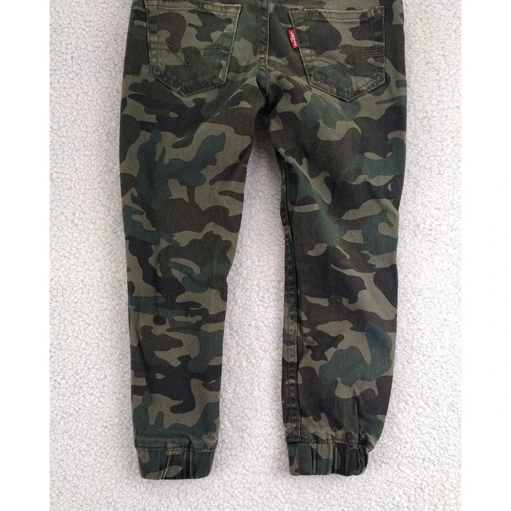 Kids Levi's Camouflage Jogger Pants Size 5 Elastic Waist Drawstring‎